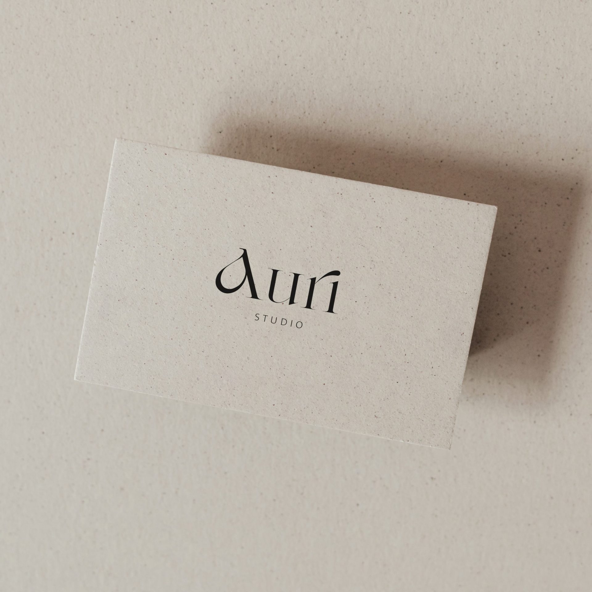 Beige blank botanical name card template